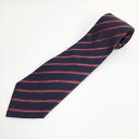 ☆☆【265】【中古】ルイヴィトン LOUIS VUITTON ストライプ シルク ネクタイ ネイビー シルク100% 箱有