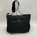 □□【中古】PRADA プラダ ショルダーバッグ ブラック Cランク