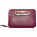 ▽▽【中古】Ferragamo フェラガモ ヴァラリボン レザー コインケース パープル ワインレッド Bランク