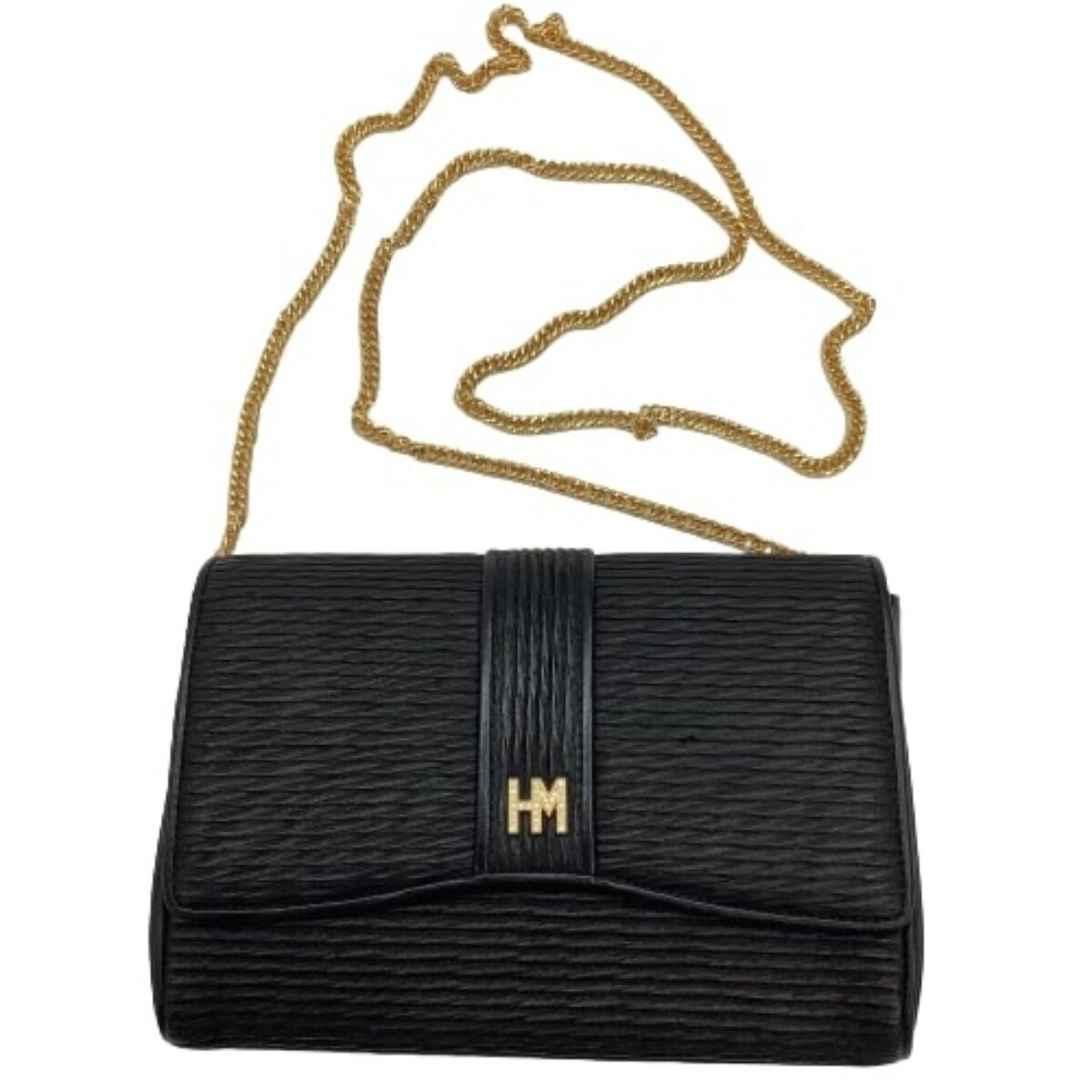 ♪♪【中古】HANAE MORI ハナエモリ Vintage レディース ショルダーバッグ クラッチバッグ ブラック Bランク