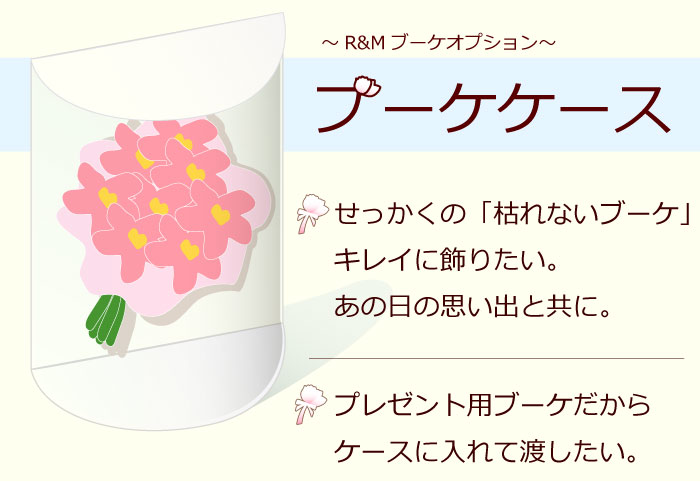 ■ブーケケース　「ハッピーブーケ用」★ブーケはケースに入れてキレイに保存を！