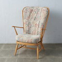 IZ51870C★レア ercol 1人掛け ソファ イージーチェア アーコール 英国 ハイバック シングルソファ アームチェア ヴィンテージ エルム ブナ