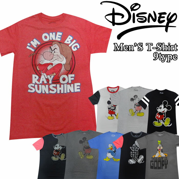 Disney ディズニー Men's メンズ キャラクター 半袖 Tシャツ Mickey ミッキー ...:rockbeauty:10004795