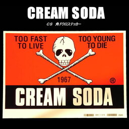 CREAM SODA<strong>クリーム</strong><strong>ソーダ</strong>◆CS 角ドクロステッカー◆(大判）