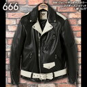 666トリプルシックス◆666 ジョニーサンダースカラー ライダースジャケット◆LJM-10JTF