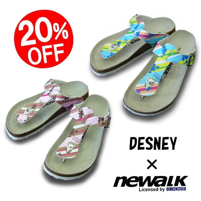 20%OFF!rPVgbNaVuhunewalkvƃfBYj[̃R{IyDISNEY~newalk by BIRKENSTOCKzPassion DISNEY STRIPE