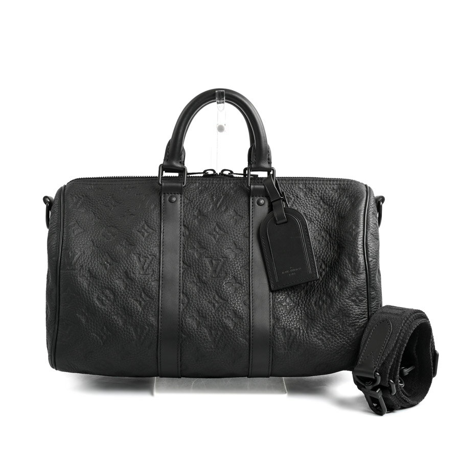 【中古】A品 ルイヴィトン キーポルバンドリエール35 ボストンバッグ M22765 ブラック メンズ