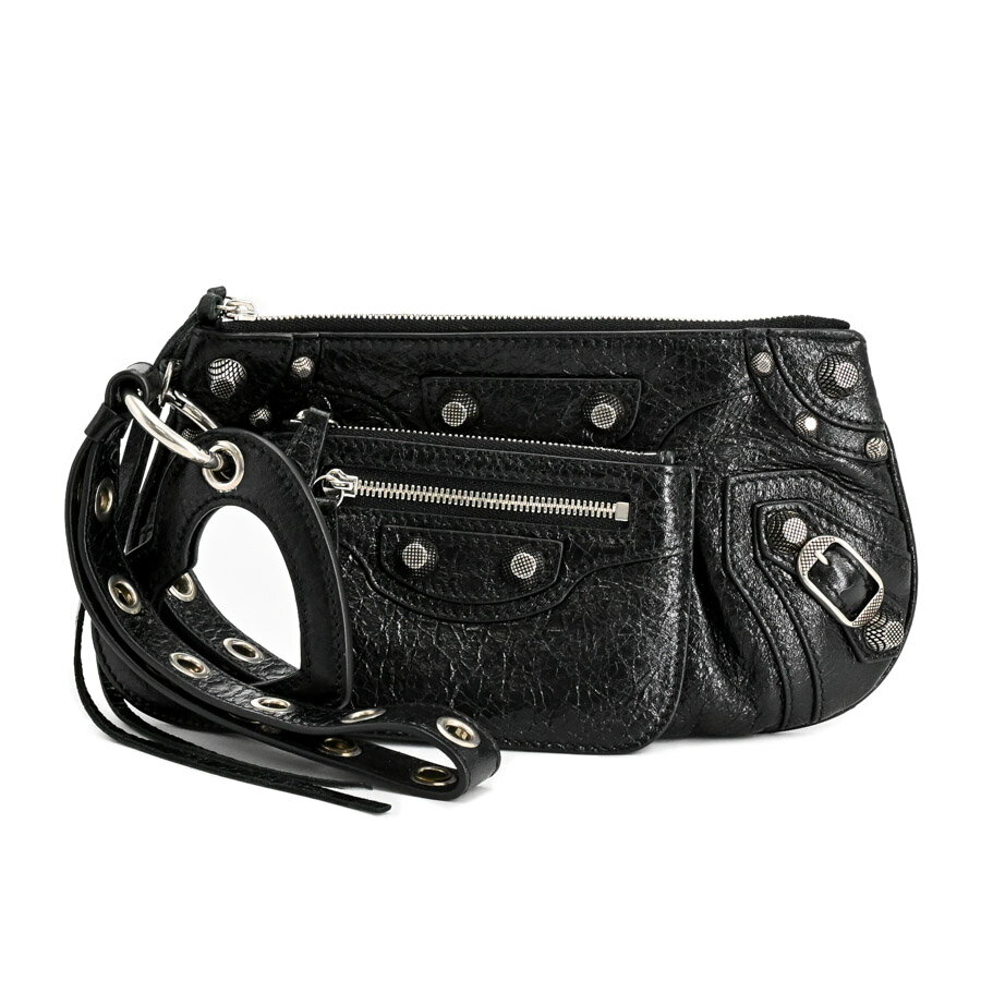 【中古】A品 バレンシアガ ルカゴールポーチ ポーチ 694027 ブラック ユニセックス