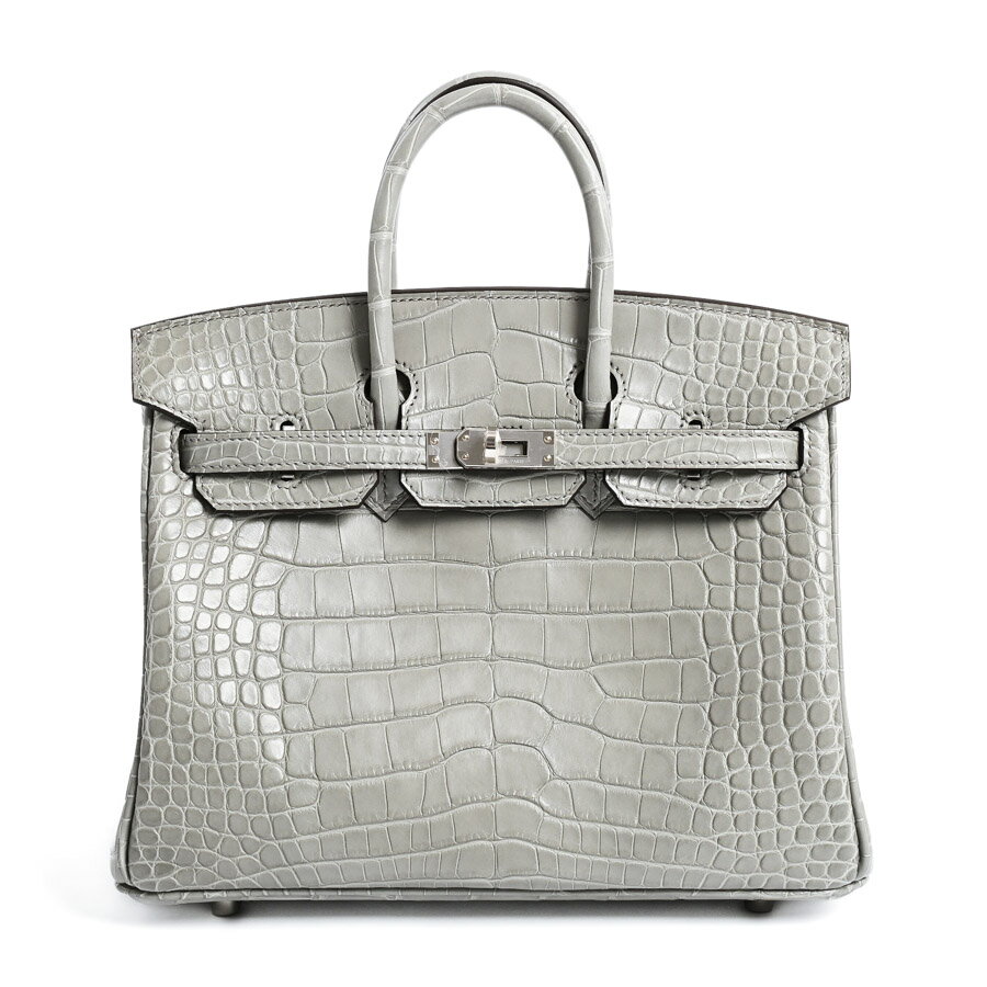 新品 エルメス バーキン25 ハンドバッグ グレー レディース K 2025年