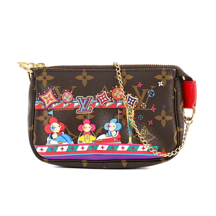 【中古】SA品 ルイヴィトン ミニポシェットアクセソワール ポーチ M69976 ブラウン レディース