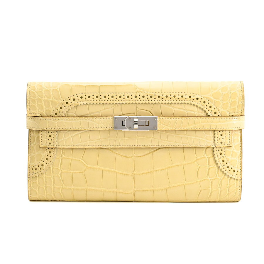 【中古】SA品 エルメス ケリーウォレットギリーズ 長財布 アリゲーター レディース X 2016年