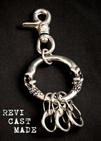 REVI CAST MADE(レヴィキャストメイド) 【スカルBIGリングチェーン キーホルダー】 ...:rogia:10000160