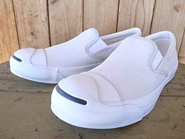 CONVERSEコンバースJACKPURCELLSLIP-ONSUEDEジャックパーセルスリップオンスエードWHITE