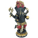 立っているガネーシャ像(夢を、かなえるゾウ) ヒンズー教 象の神像 幸運神 高さ約30cm彫像 彫刻/厄除け富貴神 プレゼント贈り物（輸入品