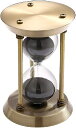 サンドタイマー 3分用砂時計：ヴィンテージ風 真鍮製 黒砂時計 オフィスデスク用 アンティーク ホームギフト キッチン装飾 贈り物（輸入品