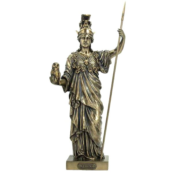 古代ギリシャ神話の女神 アテナ女神像 知恵と戦争の神 彫刻 彫像 オリンポス パルテノン神殿 アテネ 書斎 プレゼント 贈り物（輸入品）