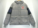 16AW HYSTERIC GLAMOUR ヒステリックグラマー プリマロフトナイロンタフタ フーデッド ダウンジャケット ブルゾン ワッペン グレー メンズ SIZE:L 【中古】【ドメスティック】【金沢本店 併売品】【6500411Kz】