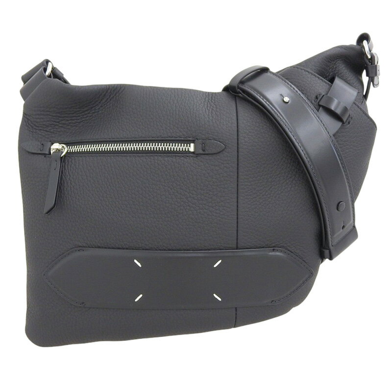 【中古】 メゾンマルジェラ Maison Margiela 5ACオンボディ ボディバッグ ショルダーバッグ レザー ブラック SB1WG0017 美品 新入荷 OB2541