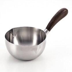 工房アイザワ両口付ミルクパン木柄手造15cm1903