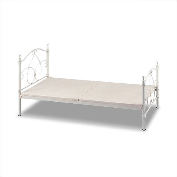 ・プリンセスベッド　RB-B5020・お姫様ベッド　シングルサイズ・ロマンチックなデザイン・白 アイアンフレーム|　Princess bed　|　シングルベッドフレーム　スチール ホワイト色　人気のお姫様ベッドです　