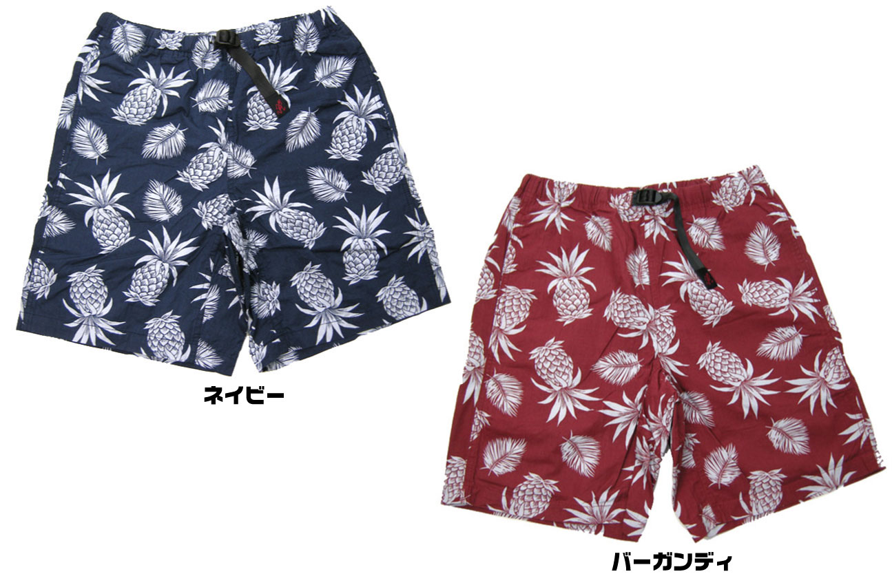 【レビューを書いて5％OFF＆送料無料】GRAMICCI（グラミチ）PINE G-SHORT　パイングラミチショーツ　”アロハ雰囲気を持たせたパイン総柄素材を使用したショーツ”