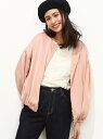 【SALE/70%OFF】ROPE' PICNIC バルーンスリーブサテンブルゾン ロペピクニック コート/ジャケット【RBA_S】【RBA_E】