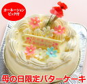 お届けは4/15日~母の日 バタークリーム ケーキ カーネーション付 5号 母の日 ケーキ ギフト バターケーキ