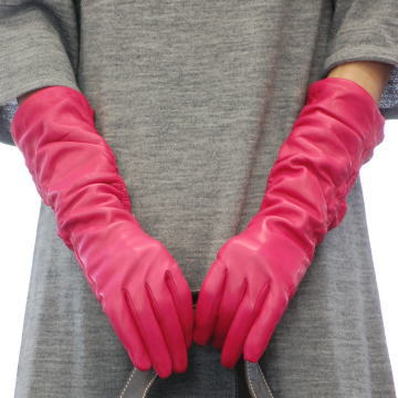 イタリア製　手袋　ロングシャーリングレザーグローブ　＜ウールライナー＞1124w　 LEPRE CIRO レプレ シロ　レディースロング革手袋ロンググローブ　イタリア　手袋