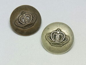 【ヨーロッパ製ボタン】　クラウン＊王冠＊メタル　ボタン約18mm1個単位での販売です。