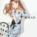 【あす楽】キャバドレス ドレス ミニ 大きいサイズ レース オフショル ベルト付き タイトワンピース【ROUGE | ルージュ】レース 袖 ミニドレス 7353SB