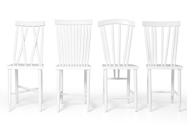 DESIGN HOUSE STOCKHOLM FAMILY CHAIRS whiteデザインハウス ストックホルム ファミリーチェア ダイニングチェア ホワイト：スポークチェア【ポイント】：正規取扱販売店：