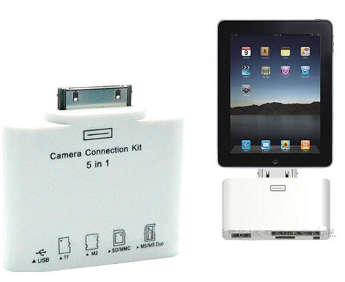 ●定形外送料無料●新品iPad iPad2専用iOS5.0対応 USB/SDカード変換アダプター5in1