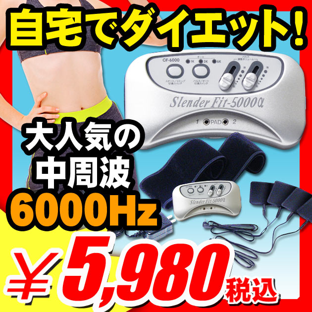  EMS スレンダーフィット5000α（中周波EMSマシーン） EMS (210) 低周波より効く中周波！EMSマシーン トレーニングマシーン フィットネス器具 機器