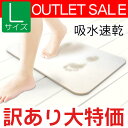 ◎【あす楽対応】【送料無料】【バスマット 珪藻土 速乾 防カビ 防ダニ 横幅60×縦幅39×厚さ0.9cm 訳あり】『驚きの吸水力 カビ ダニ 発生防止の多孔質 珪藻土 サンドペーパー付 珪藻土バス