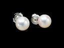 ミキモト MIKIMOTO パールピアス7.0mm前後【中古】【ロイヤルブルー】【送料無料】