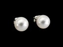 ミキモト MIKIMOTO アコヤパールピアス7.1mm K18WGホワイトゴールドあこや本真珠【中古】【ロイヤルブルー】【送料無料】