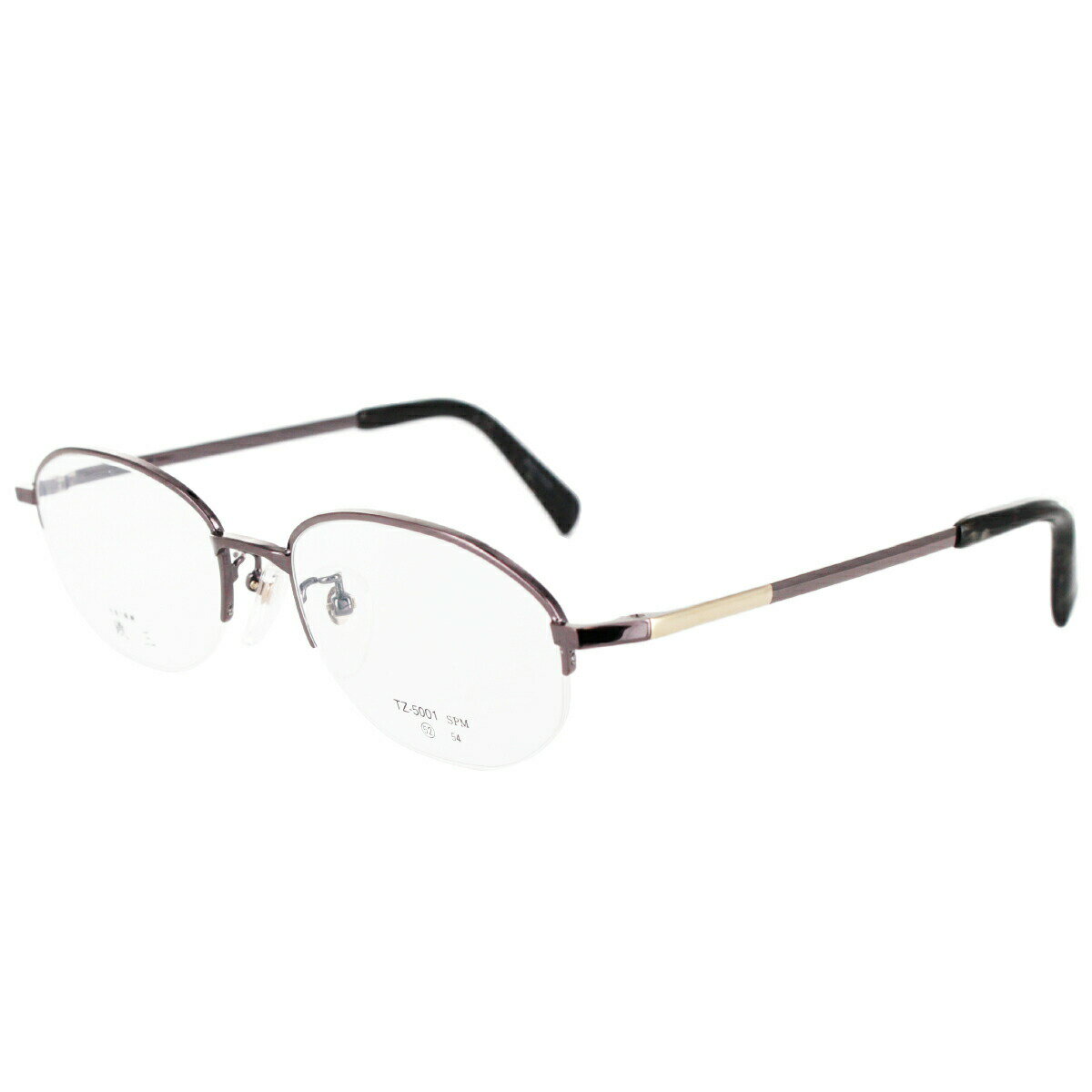 ［Clover 手造り眼鏡 鐡三］ メガネフレーム TZ5001-3-52 サイズ52 クロバー眼鏡 ヴィンテージ デッドストック メタルフレーム サンプラチナ アンティーク アイワン秋葉原