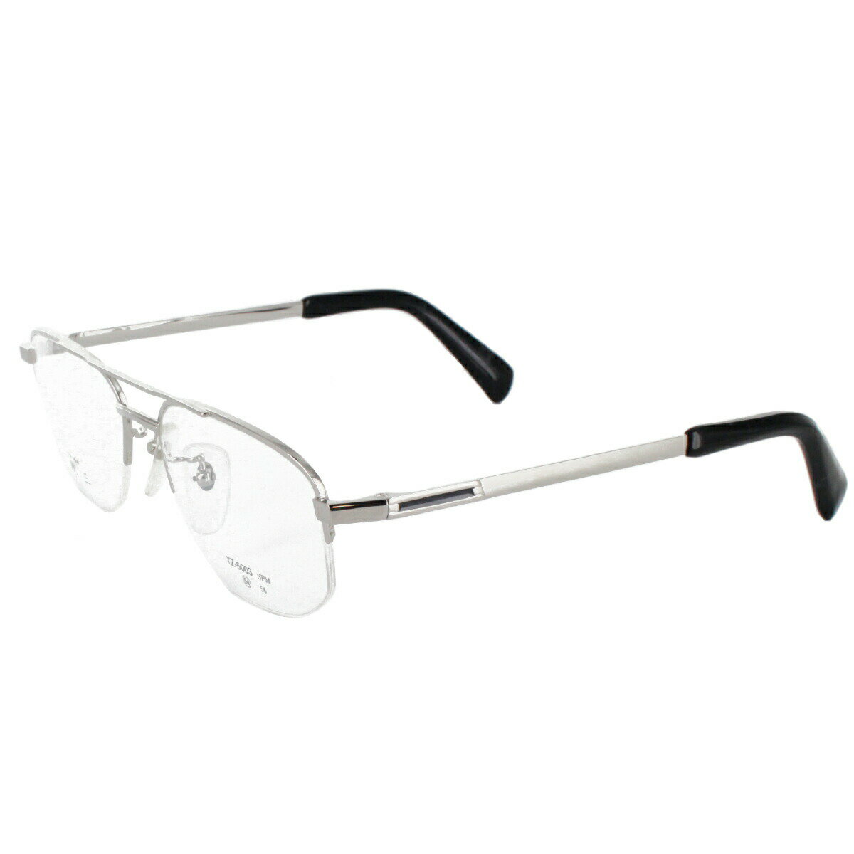 ［Clover 手造り眼鏡 鐡三］ メガネフレーム TZ5003-2-54 サイズ54 クロバー眼鏡 ヴィンテージ デッドストック メタルフレーム サンプラチナ アンティーク アイワン秋葉原