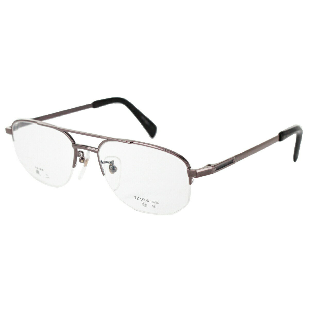 ［Clover 手造り眼鏡 鐡三］ メガネフレーム TZ5003-3-54 サイズ54 クロバー眼鏡 ヴィンテージ デッドストック メタルフレーム サンプラチナ アンティーク アイワン秋葉原