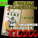 29年山形県産はえぬき玄米30kg...