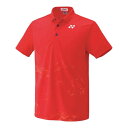 ヨネックス YONEX バドミントン テニス ユニゲームシャツ(フィットスタイル)(10182) - サンセットレッド(496) - SS