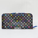 【中古】LOUIS VUITTON ルイヴィトン 長財布 モノグラム M93754 ポルトフォイユ・アンリソット モノグラム・マルチカラー ブラック/ブルー USED-AB 箱有 02259