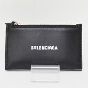 【中古】バレンシアガ BALENCIAGA コインケース 小銭入れ カードケース ヴィル 黒 ブラック 594311 財布 ポーチ ミニ財布 レディース USED-A 02469