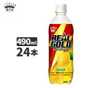 リアルゴールド スーパーリフレッシュ レモン 490ml ペットボトル 1ケース×24本入 送料無料
