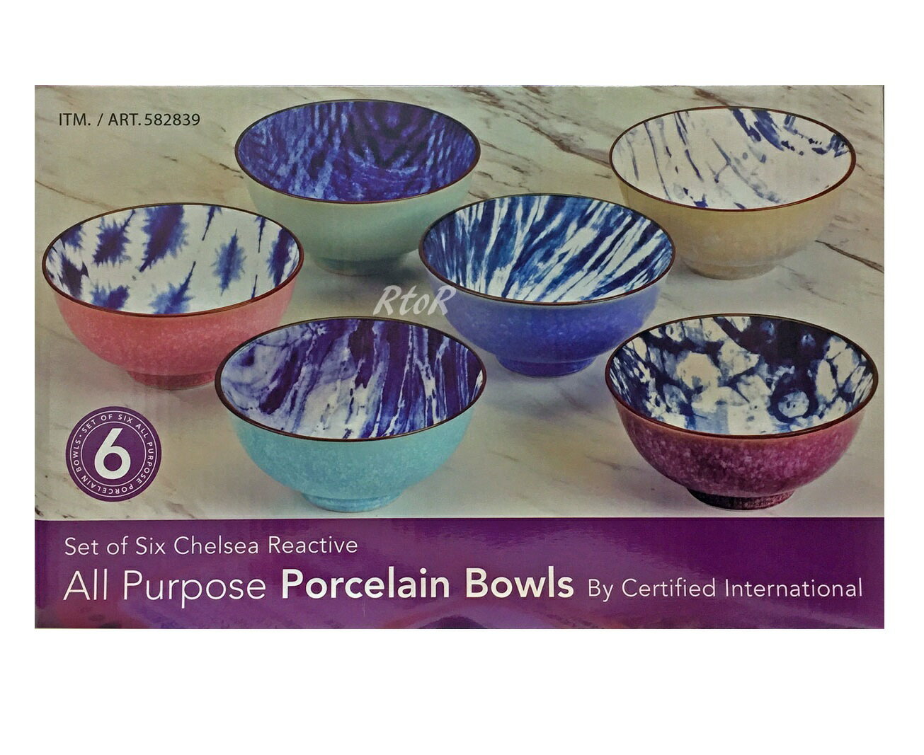 お茶碗(ボウル)6個セット 直径12cm 【All Purpose Porcelain Bowls by Certifild international】和風/ライスボウル/コストコ