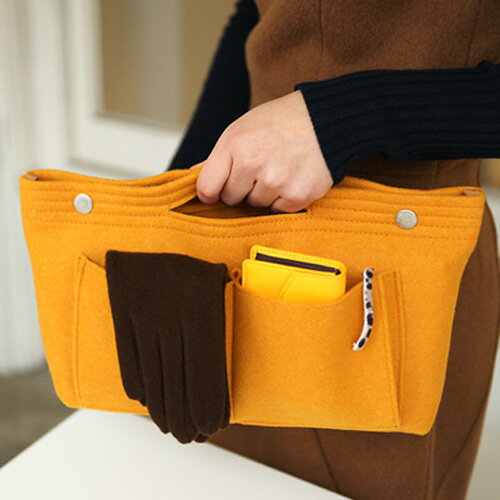 【フェルトバッグインバッグ felt bag in bag】★カラフル全9色★ invite.L バッグinバッグ Bag in Bag