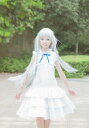 シンプル コスプレ 衣装 ワンピース あの花 本間芽衣子 めんま 風 (M)