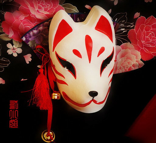 【売れ筋】きつねのお面 ハンドメイド 狐 マスク 仮面...:rtrade999:10000004