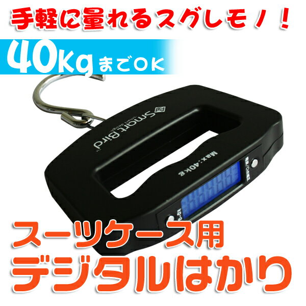 【送料無料】【単品購入用】デジタル電子はかり　デジタルスケール/最大40kg/風袋/吊り/はかり/秤/電子/釣り旅行通の必須アイテム！