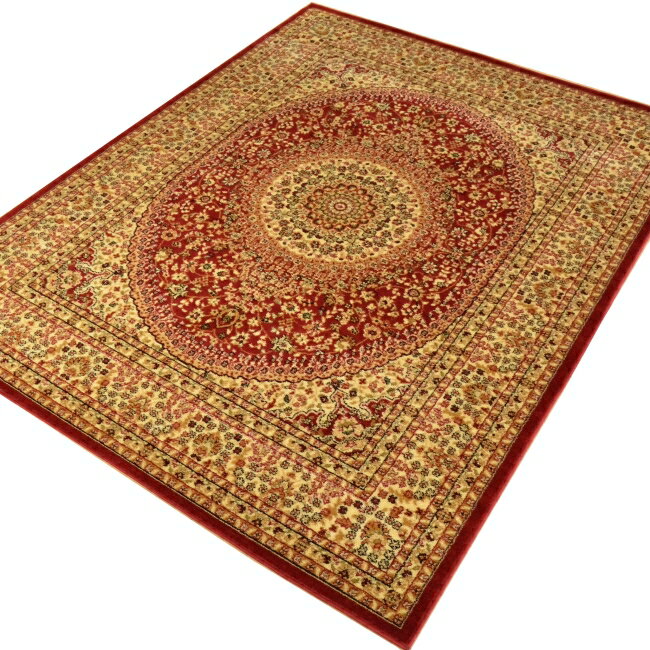 絨毯 3畳 カーペット ラグ マット 約200cm×250cm レッド 3畳 601-25…...:rugs-factory:10003531